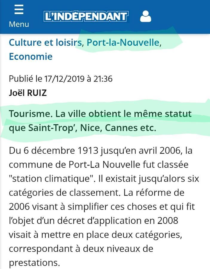 4 Personnes Port-la-Nouvelle